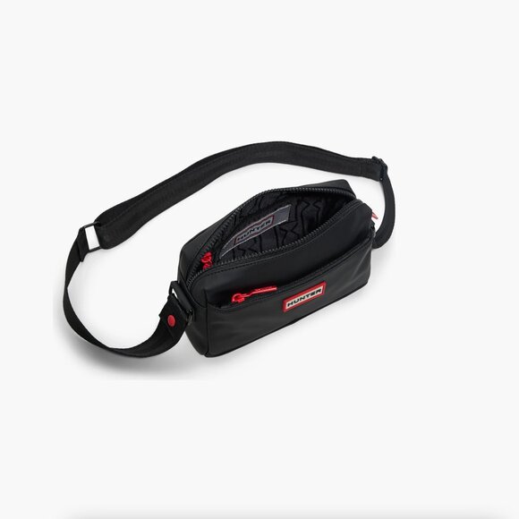 NWT Unisex Hunter Everyday Black and Red Crossbody Shoulder Bag - Picture 4 of 10